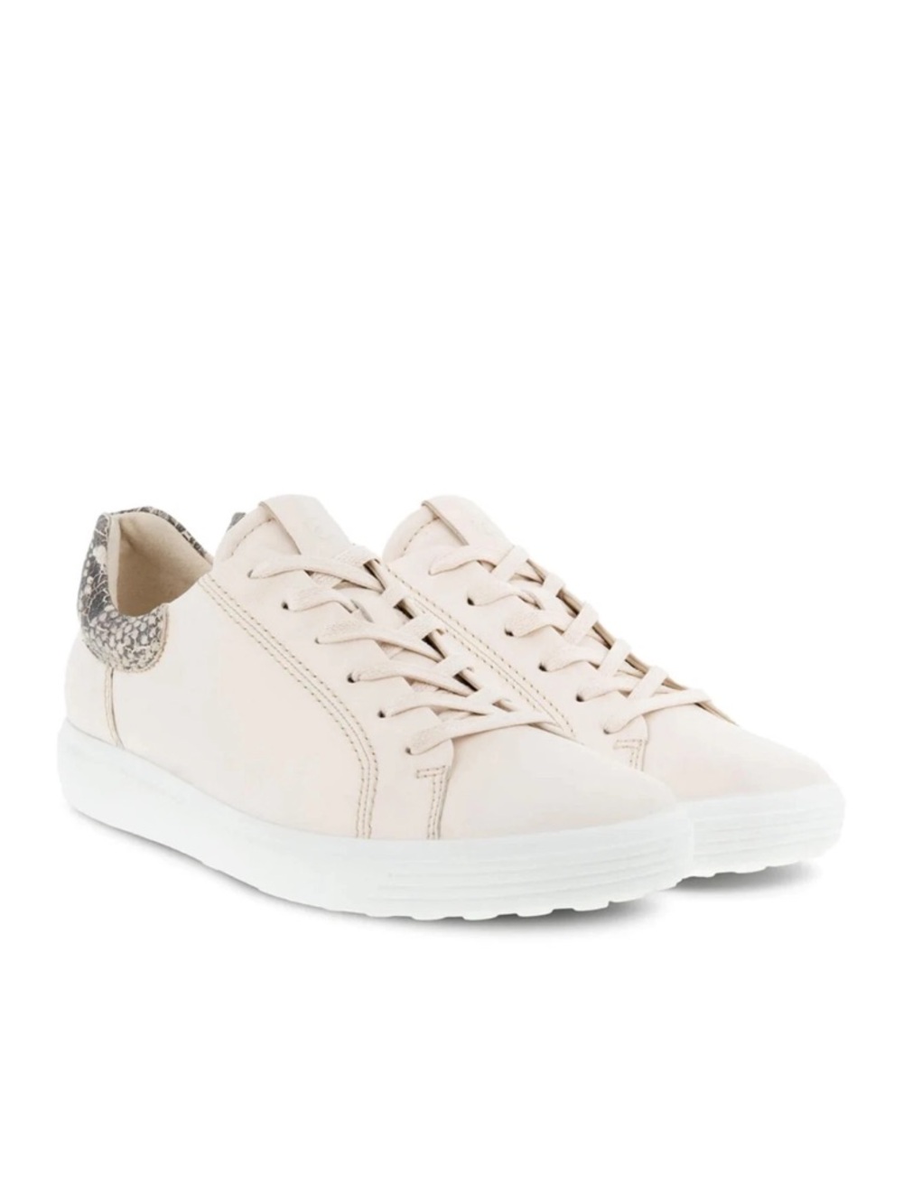 ECCO Soft 7 Long Lace Perforated Leather Sneaker animal print (39) 8-8 1/2